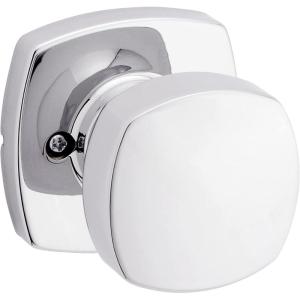imageKwikset Arroyo Knob Interior Privacy Door Knob with Lock Door Handle For Bathroom and Bedroom Matte Black Keyless Turn Lock Doorknob with Microban ProtectionPolished Chrome