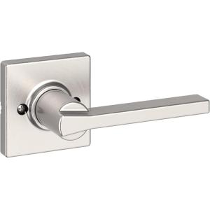 imageKwikset Casey Entry Door Handle with Lock and Key Secure Keyed Reversible Lever Exterior For Front Entrance and Bedrooms Satin Nickel  Pick Resistant Smartkey Rekey Security and MicrobanSatin Nickel
