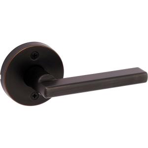 imageKwikset Halifax Entry Door Handle with Lock and Key Secure Keyed Reversible Lever Exterior for Front Entrance and Bedrooms Satin Brass Pick Resistant Smartkey Rekey Security and MicrobanVenetian Bronze