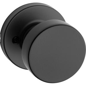 imageKwikset Pismo Interior Passage Door Knob Handle For Closet and Hallway Doors NonLocking Doorknob in Satin Nickel with Microban ProtectionMatte Black