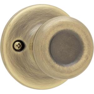 imageKwikset Tylo Interior Privacy Door Knob with Lock Door Handle For Bathroom and Bedroom Polished Brass Keyless Turn Lock Doorknob 1 Count Pack of 1Antique Brass