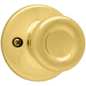 imageKwikset Tylo Interior Privacy Door Knob with Lock Door Handle For Bathroom and Bedroom Polished Brass Keyless Turn Lock Doorknob 1 Count Pack of 1Polished Brass