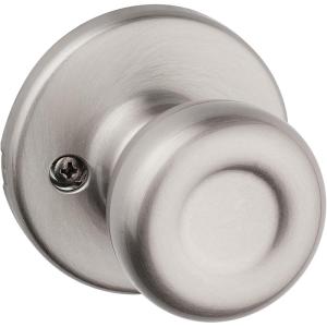 imageKwikset Tylo Interior Privacy Door Knob with Lock Door Handle For Bathroom and Bedroom Polished Brass Keyless Turn Lock Doorknob 1 Count Pack of 1Satin Nickel