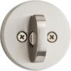 imageKwikset 158 Milan Deadbolt Lock Satin Nickel Round Exterior Keyed Front Entry Door Pick Resistant SmartKey Rekey Security Single Cylinder Dead Bolt with Microban ProtectionSatin Nickel