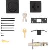 imageKwikset 816 Key Control Deadbolt Lock Satin Nickel Round Exterior Keyed Front Entry Door Pick Resistant SmartKey Rekey Security Single Cylinder Dead Bolt with Microban ProtectionMatte Black