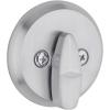 imageKwikset 816 Key Control Deadbolt Lock Satin Nickel Round Exterior Keyed Front Entry Door Pick Resistant SmartKey Rekey Security Single Cylinder Dead Bolt with Microban ProtectionSatin Chrome