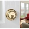 imageKwikset 816 Key Control Deadbolt Lock Satin Nickel Round Exterior Keyed Front Entry Door Pick Resistant SmartKey Rekey Security Single Cylinder Dead Bolt with Microban ProtectionPolished Brass