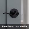 imageKwikset 991 Tustin Entry Lever and Single Cylinder Deadbolt Combo Pack featuring SmartKey in Venetian Bronze 99910041Matte Black