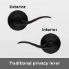 imageKwikset 991 Tustin Entry Lever and Single Cylinder Deadbolt Combo Pack featuring SmartKey in Venetian Bronze 99910041Matte Black