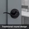imageKwikset 991 Tustin Entry Lever and Single Cylinder Deadbolt Combo Pack featuring SmartKey in Venetian Bronze 99910041Matte Black