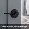 imageKwikset 991 Tustin Entry Lever and Single Cylinder Deadbolt Combo Pack featuring SmartKey in Venetian Bronze 99910041Matte Black