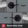 imageKwikset 991 Tustin Entry Lever and Single Cylinder Deadbolt Combo Pack featuring SmartKey in Venetian Bronze 99910041Matte Black