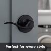 imageKwikset 991 Tustin Entry Lever and Single Cylinder Deadbolt Combo Pack featuring SmartKey in Venetian Bronze 99910041Matte Black
