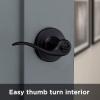imageKwikset 991 Tustin Entry Lever and Single Cylinder Deadbolt Combo Pack featuring SmartKey in Venetian Bronze 99910041Matte Black