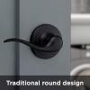 imageKwikset 991 Tustin Entry Lever and Single Cylinder Deadbolt Combo Pack featuring SmartKey in Venetian Bronze 99910041Matte Black