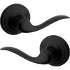 imageKwikset 991 Tustin Entry Lever and Single Cylinder Deadbolt Combo Pack featuring SmartKey in Venetian Bronze 99910041Matte Black