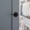 imageKwikset 991 Tustin Entry Lever and Single Cylinder Deadbolt Combo Pack featuring SmartKey in Venetian Bronze 99910041Matte Black