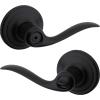 imageKwikset 991 Tustin Entry Lever and Single Cylinder Deadbolt Combo Pack featuring SmartKey in Venetian Bronze 99910041Matte Black