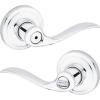 imageKwikset 991 Tustin Entry Lever and Single Cylinder Deadbolt Combo Pack featuring SmartKey in Venetian Bronze 99910041Polished Chrome