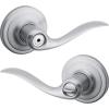 imageKwikset 991 Tustin Entry Lever and Single Cylinder Deadbolt Combo Pack featuring SmartKey in Venetian Bronze 99910041Satin Chrome
