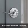 imageKwikset 991 Tustin Entry Lever and Single Cylinder Deadbolt Combo Pack featuring SmartKey in Venetian Bronze 99910041Satin Chrome