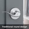 imageKwikset 991 Tustin Entry Lever and Single Cylinder Deadbolt Combo Pack featuring SmartKey in Venetian Bronze 99910041Satin Chrome