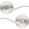 imageKwikset 991 Tustin Entry Lever and Single Cylinder Deadbolt Combo Pack featuring SmartKey in Venetian Bronze 99910041Satin Chrome
