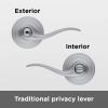 imageKwikset 991 Tustin Entry Lever and Single Cylinder Deadbolt Combo Pack featuring SmartKey in Venetian Bronze 99910041Satin Chrome