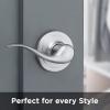 imageKwikset 991 Tustin Entry Lever and Single Cylinder Deadbolt Combo Pack featuring SmartKey in Venetian Bronze 99910041Satin Chrome