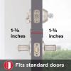 imageKwikset 991 Tustin Entry Lever and Single Cylinder Deadbolt Combo Pack featuring SmartKey in Venetian Bronze 99910041Satin Nickel