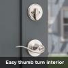 imageKwikset 991 Tustin Entry Lever and Single Cylinder Deadbolt Combo Pack featuring SmartKey in Venetian Bronze 99910041Satin Nickel
