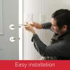 imageKwikset 991 Tustin Entry Lever and Single Cylinder Deadbolt Combo Pack featuring SmartKey in Venetian Bronze 99910041Satin Nickel