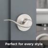 imageKwikset 991 Tustin Entry Lever and Single Cylinder Deadbolt Combo Pack featuring SmartKey in Venetian Bronze 99910041Satin Nickel