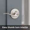 imageKwikset 991 Tustin Entry Lever and Single Cylinder Deadbolt Combo Pack featuring SmartKey in Venetian Bronze 99910041Satin Nickel