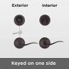 imageKwikset 991 Tustin Entry Lever and Single Cylinder Deadbolt Combo Pack featuring SmartKey in Venetian Bronze 99910041Venetian Bronze