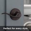 imageKwikset 991 Tustin Entry Lever and Single Cylinder Deadbolt Combo Pack featuring SmartKey in Venetian Bronze 99910041Venetian Bronze