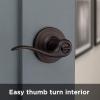 imageKwikset 991 Tustin Entry Lever and Single Cylinder Deadbolt Combo Pack featuring SmartKey in Venetian Bronze 99910041Venetian Bronze