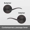 imageKwikset 991 Tustin Entry Lever and Single Cylinder Deadbolt Combo Pack featuring SmartKey in Venetian Bronze 99910041Venetian Bronze