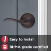 imageKwikset 991 Tustin Entry Lever and Single Cylinder Deadbolt Combo Pack featuring SmartKey in Venetian Bronze 99910041Venetian Bronze