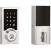 imageKwikset 99160016 SmartCode 916 Modern Contemporary Touchscreen Smart Lock Deadbolt featuring SmartKey Security and ZWave Plus Satin Nickel