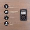 imageKwikset 99420001 Aura Bluetooth Programmable Keypad Door Lock Deadbolt Featuring SmartKey Security Satin NickelMatte Black