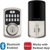 imageKwikset 99420001 Aura Bluetooth Programmable Keypad Door Lock Deadbolt Featuring SmartKey Security Satin NickelSatin Nickel
