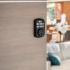 imageKwikset 99420003 Aura Bluetooth Programmable Keypad Door Lock Deadbolt Featuring SmartKey Security Iron BlackMatte Black
