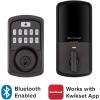 imageKwikset 99420003 Aura Bluetooth Programmable Keypad Door Lock Deadbolt Featuring SmartKey Security Iron BlackMatte Black