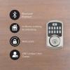 imageKwikset 99420003 Aura Bluetooth Programmable Keypad Door Lock Deadbolt Featuring SmartKey Security Iron BlackSatin Nickel