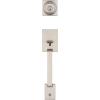 imageKwikset Amador Front Door Lock Handle and Deadbolt Set Entry Handleset Exterior with Casey Reversible Lever Matte Black Pick Resistant SmartKey Rekey Deadbolt Security with Microban ProtectionSatin Nickel