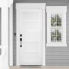 imageKwikset Amador Front Door Lock Handle and Deadbolt Set Entry Handleset Exterior with Casey Reversible Lever Matte Black Pick Resistant SmartKey Rekey Deadbolt Security with Microban ProtectionMatte Black