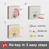 imageKwikset Belleview Front Door Lock Handle and Deadbolt Set Entry Handleset Exterior with Interior Door Knob Satin Nickel Pick Resistant SmartKey Rekey Deadbolt SecurityBrown