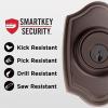 imageKwikset Belleview Front Door Lock Handle and Deadbolt Set Entry Handleset Exterior with Interior Door Knob Satin Nickel Pick Resistant SmartKey Rekey Deadbolt SecurityBrown