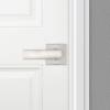 imageKwikset Breton Interior Passage Door Handle 2 Pack Lever for Closet and Hallway Doors Reversible NonLocking Handle Lever Satin Nickel with Microban ProtectionSatin Nickel